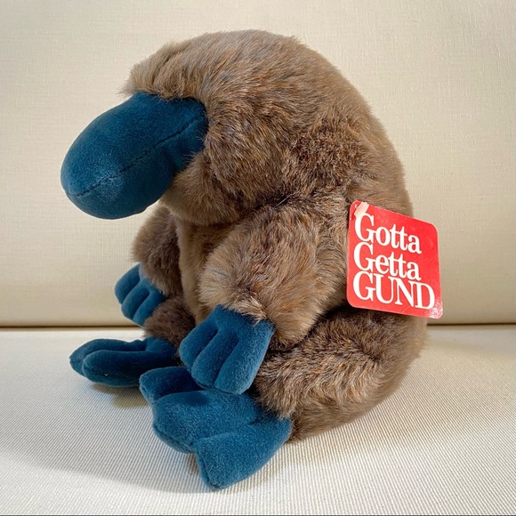VINTAGE GUND WEBBER PLATYPUS 1275 PLUSH DUCK-BILLED STUFFED ANIMAL 8 1/2” NWT - Picture 3 of 11